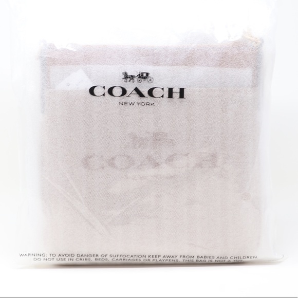 New Coach Kitt Horse and Carriage Jacquard and Leather Crossbody Bag Amber - Picture 2 of 13